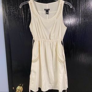White/ivory and gold sundress